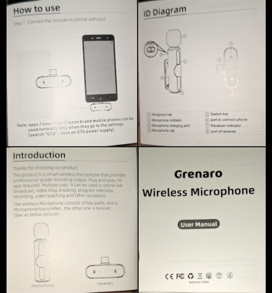 Grenaro wireless microphone